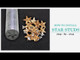 Star Shaped Pin Studs with Fixing Hand Tool (Pack of 50)